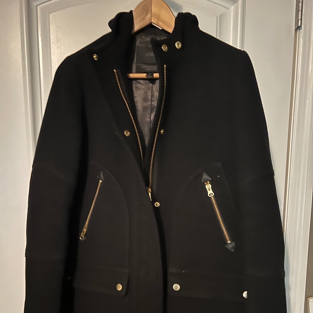 J Crew Italian Stadoum Cloth Wool Coat